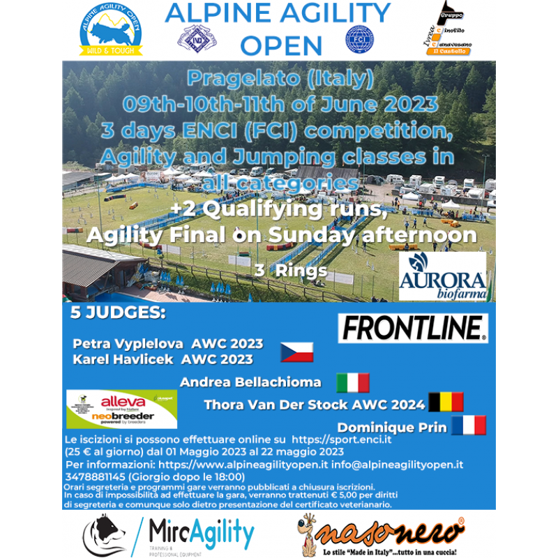 Alpine Agility Open 2023 + Sabato 10 Giugno 2023 + Open Qualifing  CAC