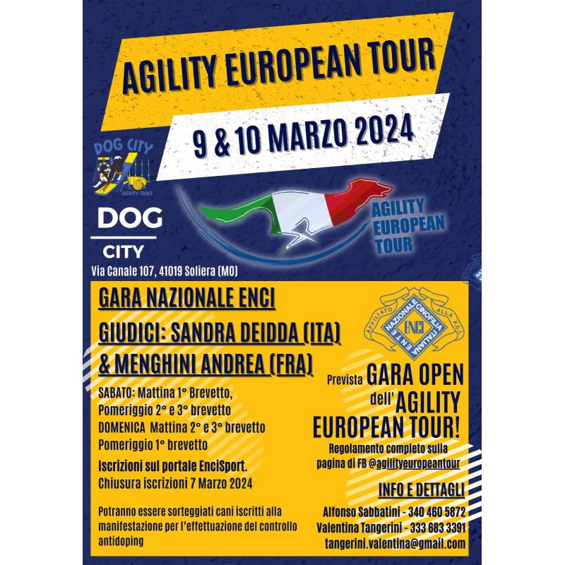 Gara Nazionale Agility 10 Marzo 2024 + Open