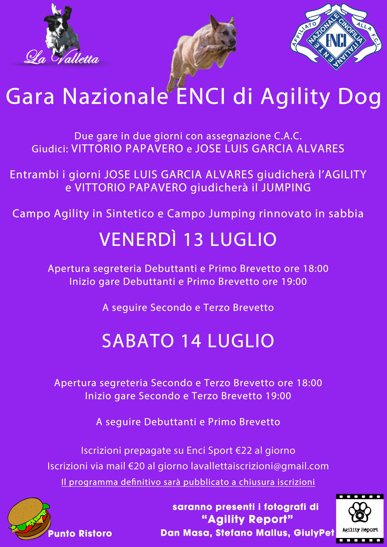 Gara Nazionale di  Agility dog in Notturna 14 luglio 2018