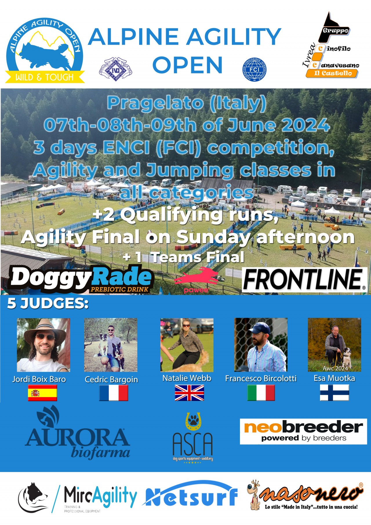 Alpine Agility Open 2024 CAC + Open jumping Qualifying + Final open junior  8 Giugno 2024