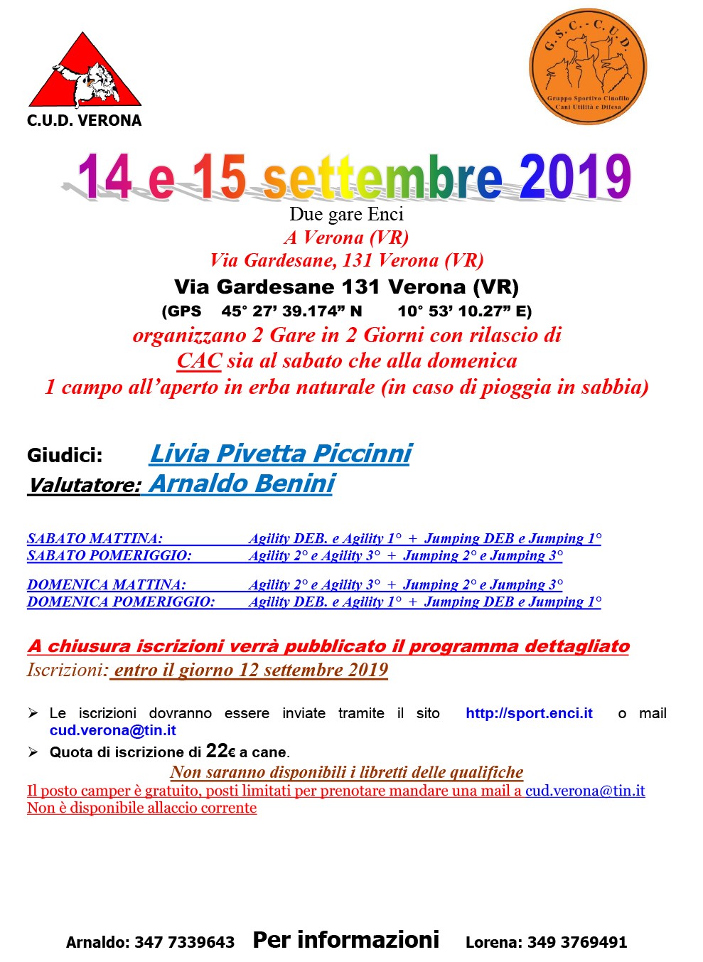 G.S.C. C..U.D. VERONA 2 PROVE ENCI AGILITY DOG..