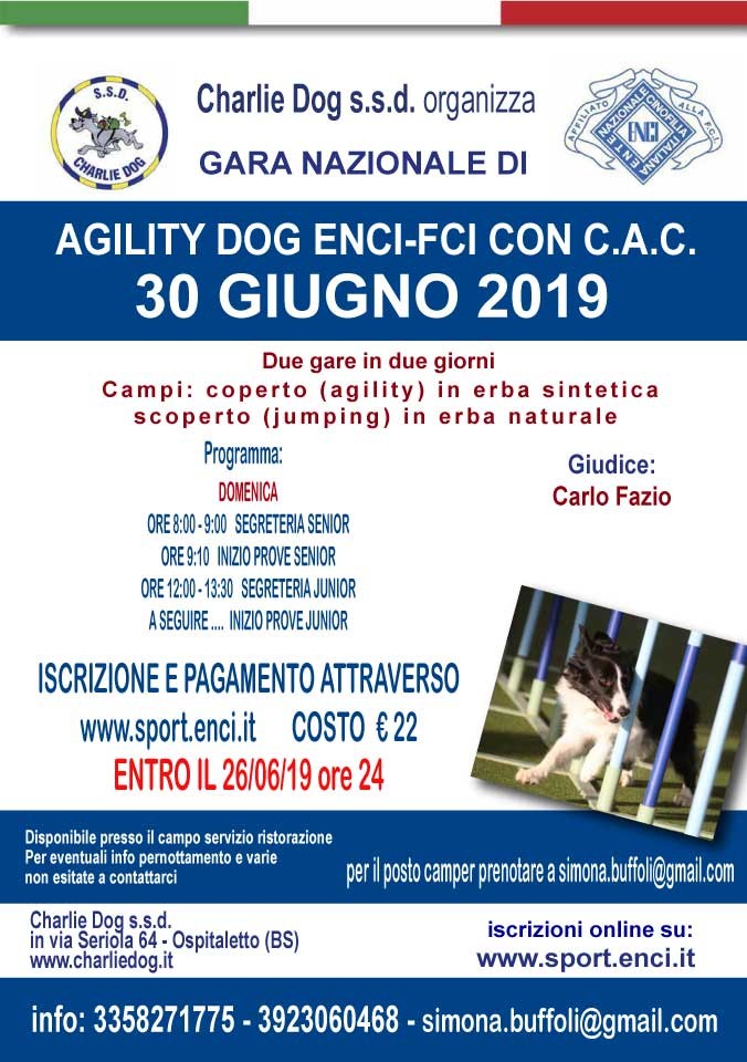 GARA NAZIONALE DI AGILITY CHARLIE DOG