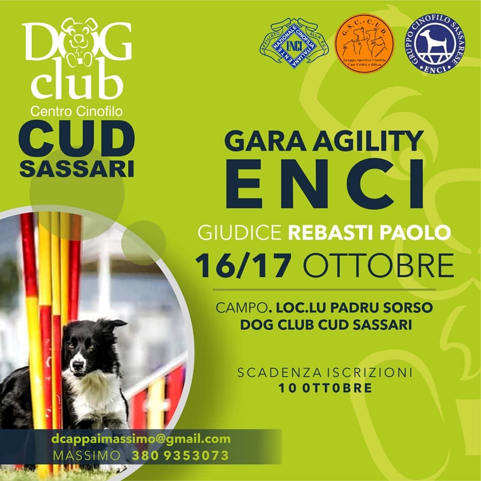Due giornate di agility dog al cud Sassari DOGCLUB