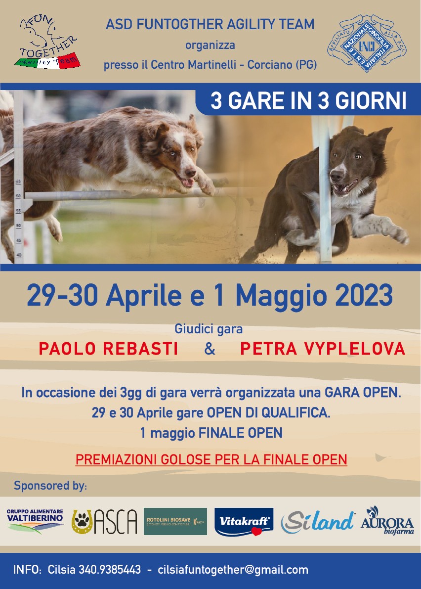 GARA AGILITY 29-30 APRILE 1 MAGGIO-2023