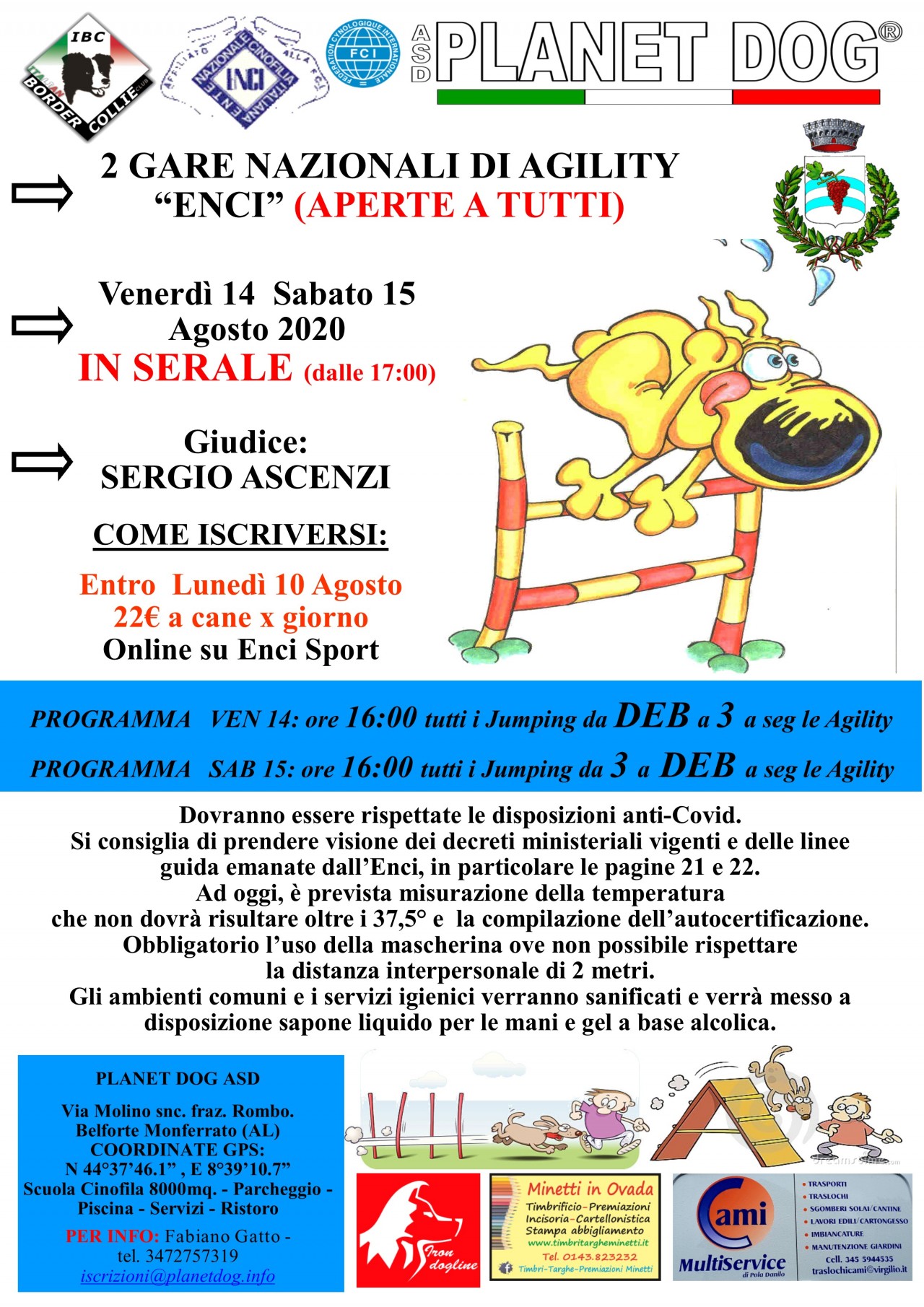 Gara di Agility con CAC 15 Agosto 2020