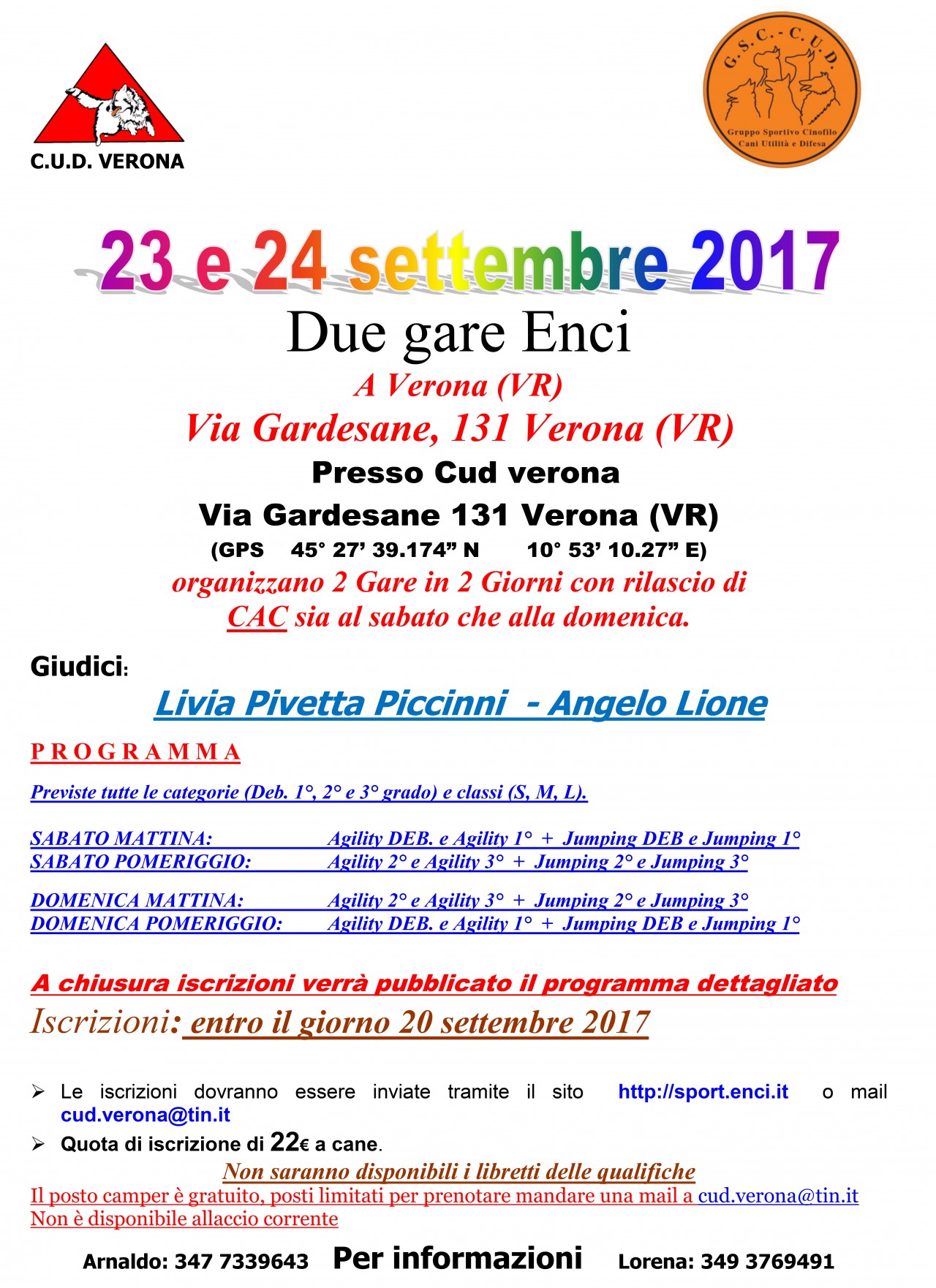 GSC CUD VERONA DUE PROVE ENCI AGILITY DOG
