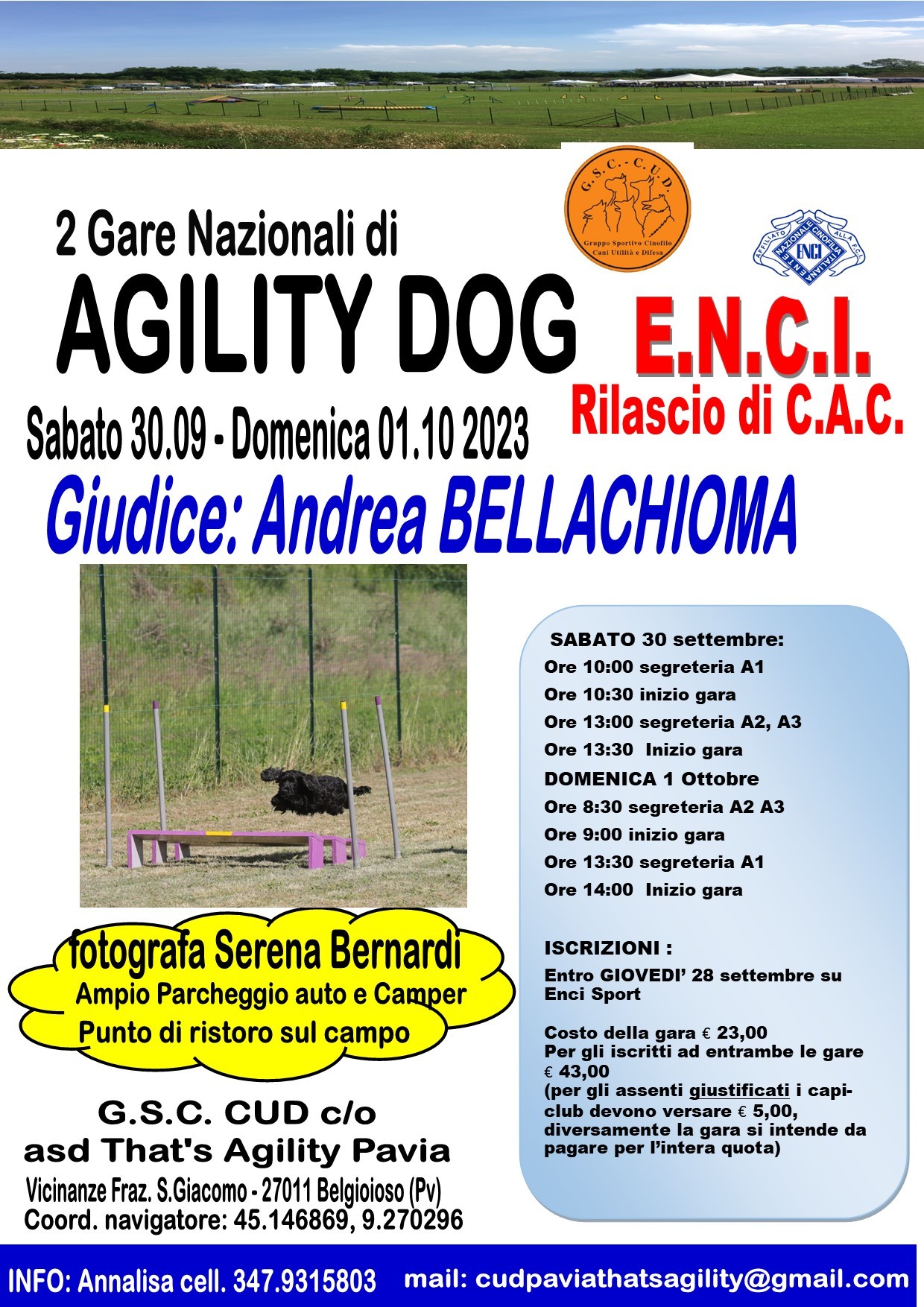 GARA NAZIONALE AGILITY 30 SETTEMBRE 2023