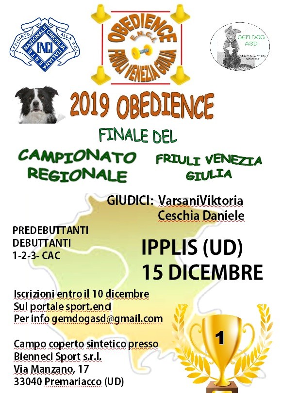 GARA DI OBEDIENCE 15 DICEMBRE IPPLIS (UD)