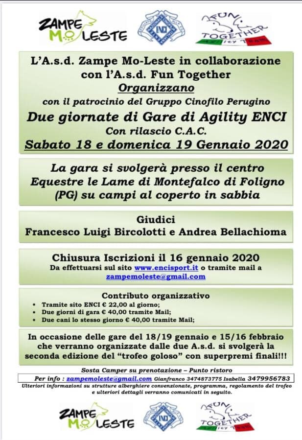 Gara Agility con rilascio CAC 18-01-2020