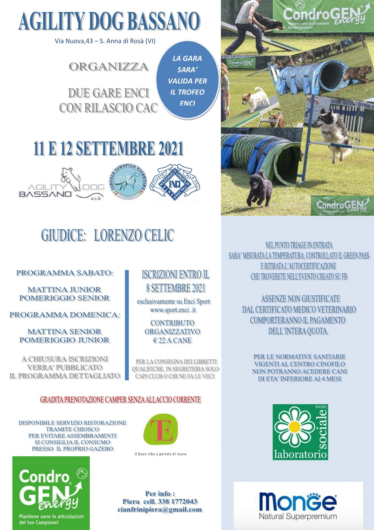 Agility dog Bassano - Due gare Enci con rilascio C:A:C: