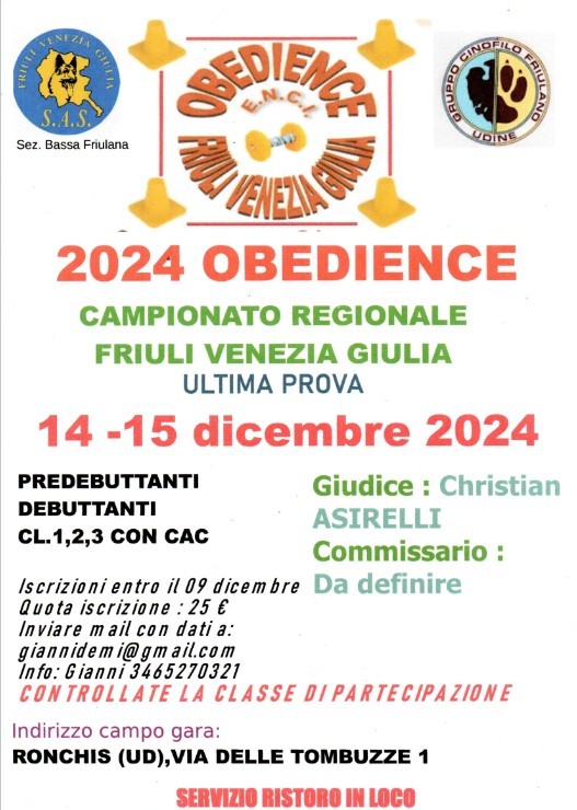 PROVA NAZIONALE DI OBEDIENCE CON CAC