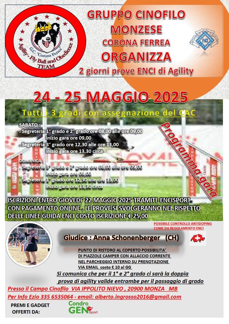 25 MAGGIO 2025 - GARA AGILITY MONZA