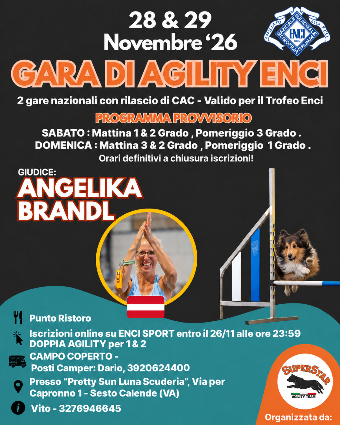 Gara Agility Enci by SuperStar Agility Team - Sabato 28 Novembre