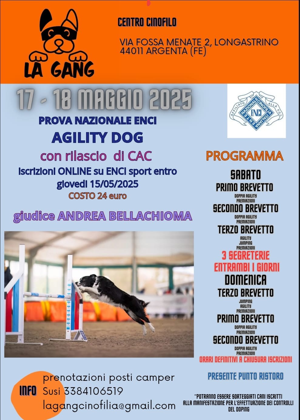 Gara di Agility Dog La Gang Longastrino Argenta (FE)