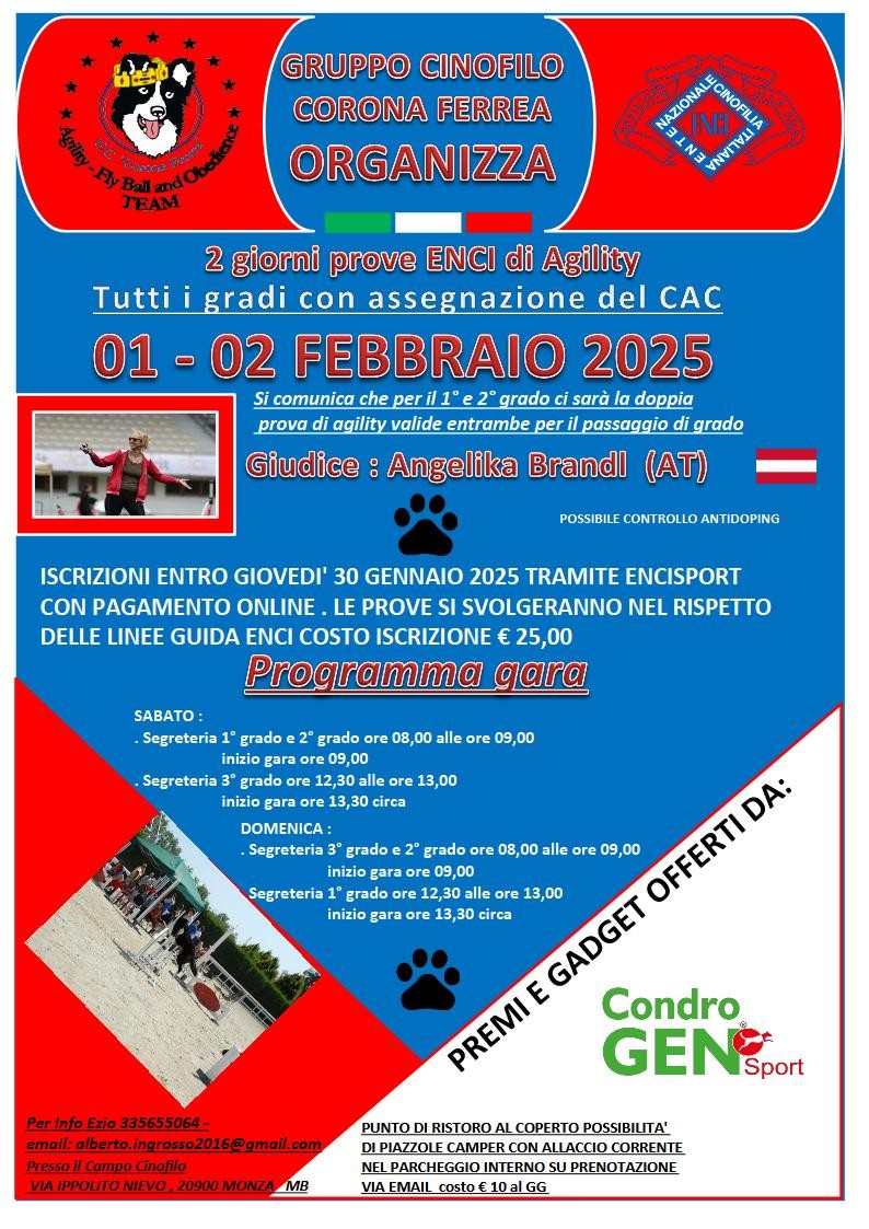 02 FEBBRAIO 2025 - GARA AGILITY MONZA