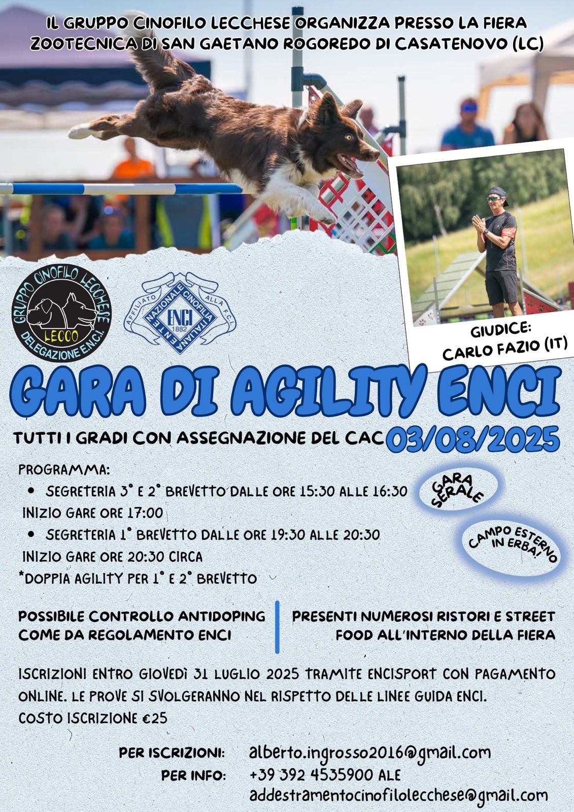 03/08/25 - GARA DI AGILITY SERALE