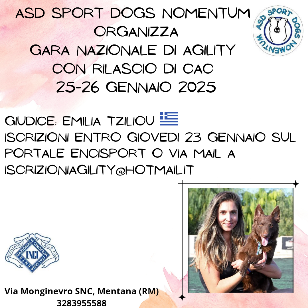 Gara di Agility sabato 25 Gennaio