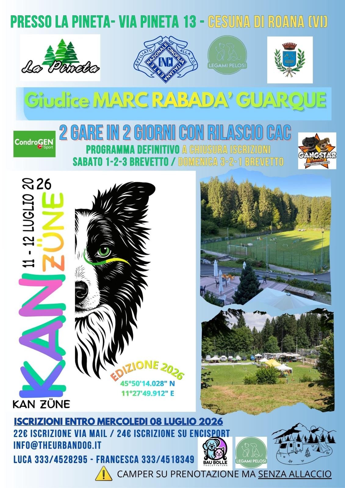KAN ZUNE 2026 - 2 GARE IN 2 GIORNI - THE URBAN DOG - CESUNA (VI)