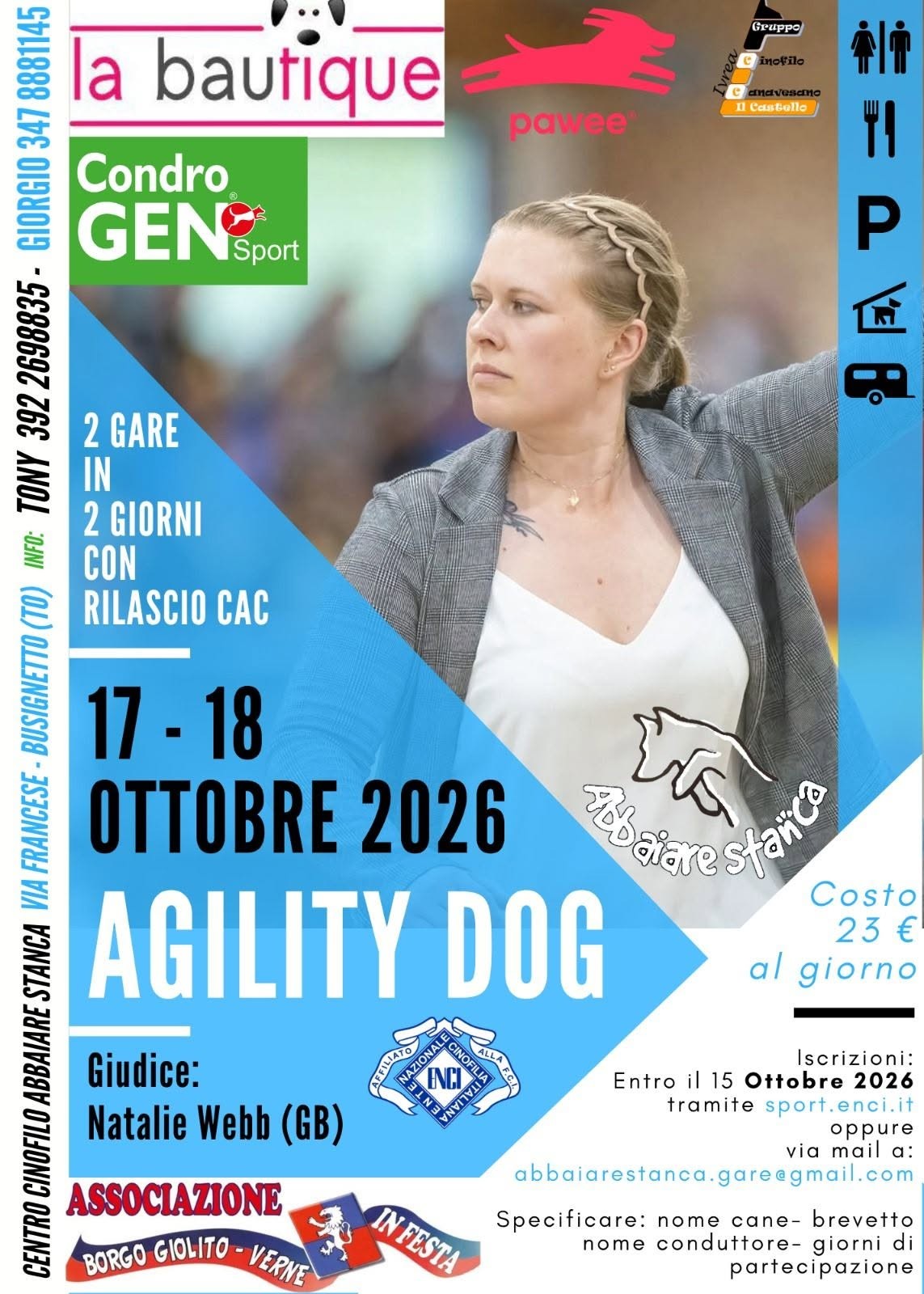 Gare di Agility dog 17  Ottobre 2026